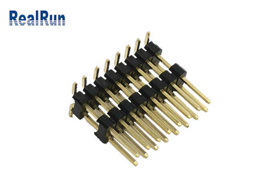 Baixo Pin Header Connector atual 2.54mm tipo vertical ouro SMD 3A da fileira dupla de 16 posições