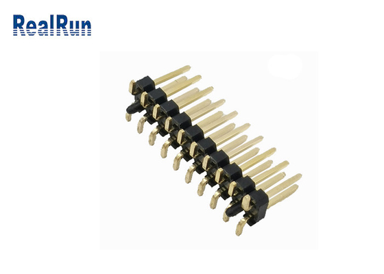 Preto 2,54 quadrado Pin Male Plug da fileira SMD do conector PA6T 2 do encabeçamento do milímetro