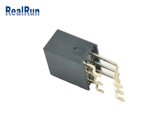 O ouro de bronze carimbado de Pin Female Socket Header SMT do total 6 do terminal 2x3p chapeou PA6T