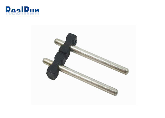 Fileira dos encabeçamentos 10A de PBT 5.0mm Pin Header Round Pin Connector H2.0 1X2P única