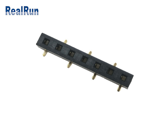conector do encabeçamento de Pin Surface Mounting SMD do chapeamento de ouro 7 do conector do PWB da fileira de 2.54mm único