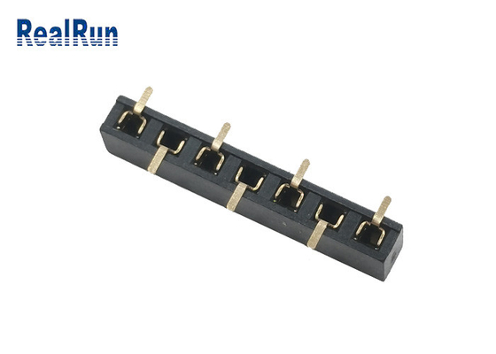 conector do encabeçamento de Pin Surface Mounting SMD do chapeamento de ouro 7 do conector do PWB da fileira de 2.54mm único