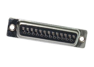 Tipo reto fêmea soquete da solda do conector do SUB do DB D do preto de 25 Pin do DP