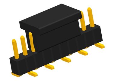 conector do ângulo direito do TAMPÃO PA6T da fileira do PWB de 0.75A SMT Pin Header 10P único