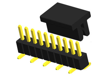 conector do ângulo direito do TAMPÃO PA6T da fileira do PWB de 0.75A SMT Pin Header 10P único