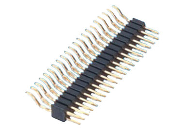 Tipo horizontal preto 1.27mm de SMT do encabeçamento dobro do Pin da fileira do encabeçamento do Pin de 2x20
