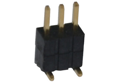 Tipo vertical de SMT da montagem do conector 1.27mm do encabeçamento da fileira do Pin do plástico 3 único