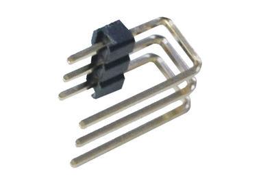 2.0mm 3 tipo plástico do grau U do encabeçamento 90 do Pin da fileira do Pin único do lado do conector