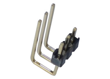 2.0mm 3 tipo plástico do grau U do encabeçamento 90 do Pin da fileira do Pin único do lado do conector