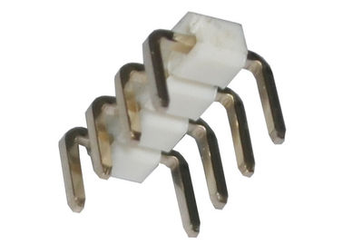 Tipo do grau U da fileira 90 do passo 2.54mm do conector do encabeçamento do Pin do branco 4 único