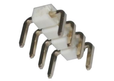 Tipo do grau U da fileira 90 do passo 2.54mm do conector do encabeçamento do Pin do branco 4 único