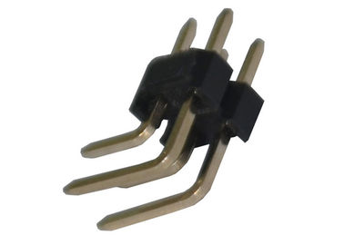 Conector duplo do encabeçamento do Pin da fileira do ângulo direito resistência de isolação de 2.54mm x de 2.5mm