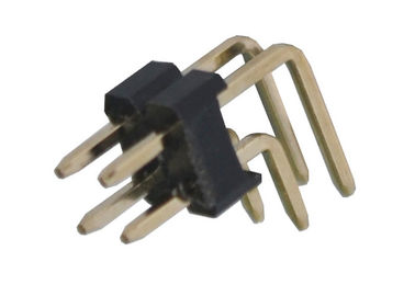 Conector duplo do encabeçamento do Pin da fileira do ângulo direito resistência de isolação de 2.54mm x de 2.5mm