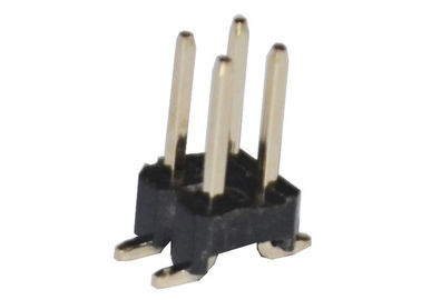 Conector duplo do encabeçamento de SMT da fileira de 4 Pin 2,54 milímetros de resistência de isolação fêmea do encabeçamento