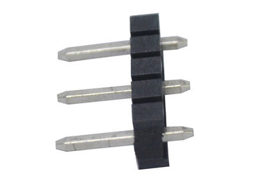 Único encabeçamento reto do Pin da fileira tipo preto de 180 graus conector do passo de 3,96 milímetros