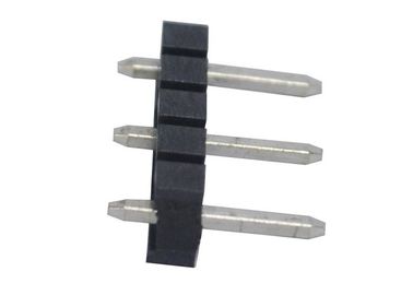 Único encabeçamento reto do Pin da fileira tipo preto de 180 graus conector do passo de 3,96 milímetros
