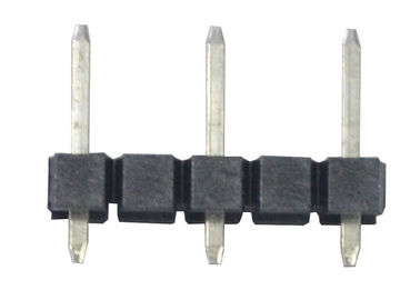 Único encabeçamento reto do Pin da fileira tipo preto de 180 graus conector do passo de 3,96 milímetros