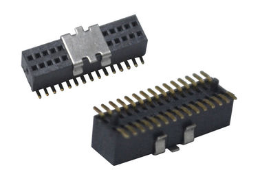 Conector fêmea do Pin da fileira de superfície 30 do dobro do encabeçamento do Pin da montagem com tipo do TAMPÃO