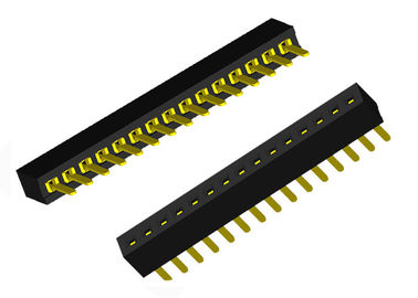 Tipo 15 do conector fêmea do encabeçamento do Pin única fileira em linha reta 1.0mm x 2.1mm de SMT