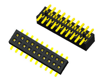 Em linha reta fêmea do conector do encabeçamento de 20 Pin tipo fileira 1.0X2.1mm de 180 graus do dobro