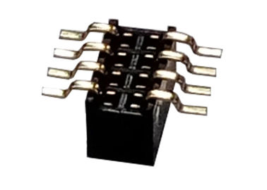 Conector fêmea do encabeçamento de 8 Pin tipo preto de SMT da fileira de 1.27mm x de 3.4mm único