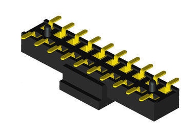 20 passo fêmea preto da fileira 2.0mm do dobro do conector do encabeçamento do Pin com TAMPÃO