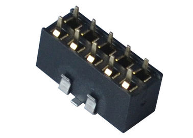 Encabeçamento fêmea de 10 Pin conector duplo do encabeçamento da fileira do passo de 2,0 milímetros 180 graus