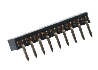 Do conector fêmea do encabeçamento de SMT de 90 graus preto 2.0mm da fileira único através do furo
