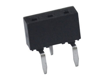 Único tipo preto de SMT do encabeçamento da fêmea do conector 2,54 do encabeçamento da fileira à prova de fogo