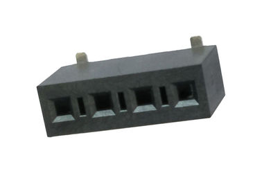 Tipo fileira fêmea de SMT do conector 3.96mm do encabeçamento do Pin única através do plástico do furo