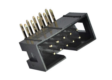 conector do encabeçamento da caixa de 2.54mm 90 tensão de Withstand dos pinos 500V do encabeçamento do grau