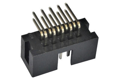 conector do encabeçamento da caixa de 2.54mm 90 tensão de Withstand dos pinos 500V do encabeçamento do grau