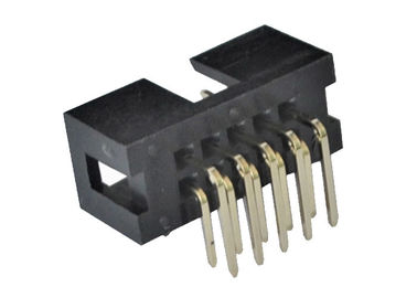 conector do encabeçamento da caixa de 2.54mm 90 tensão de Withstand dos pinos 500V do encabeçamento do grau