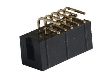 conector do encabeçamento da caixa de 2.54mm 90 tensão de Withstand dos pinos 500V do encabeçamento do grau