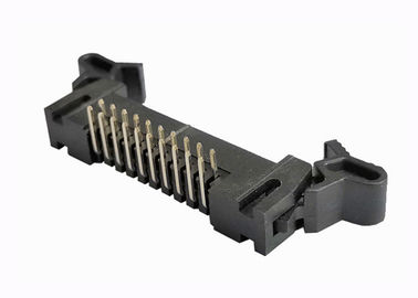 Material de bronze encoberto bonde do contato do ângulo direito do Pin do conector 20 do encabeçamento