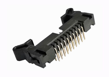 Material de bronze encoberto bonde do contato do ângulo direito do Pin do conector 20 do encabeçamento