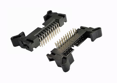 Material de bronze encoberto bonde do contato do ângulo direito do Pin do conector 20 do encabeçamento