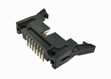o Pin do encabeçamento 14 do Pin do ângulo direito de 2.54mm encobriu o furo 500V da calha do conector