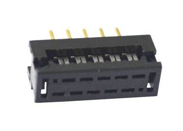 Materiais masculinos do contato do chapeamento do ouro/lata do conector fêmea do Pin Idc do encabeçamento 10