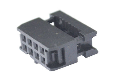 8 material fêmea dos conectores de fita 2.54mm da placa de circuito do fio do Pin IDC PBT
