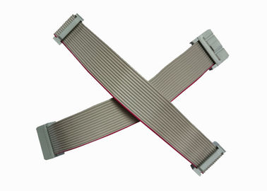 Conector cinzento 2.54mm do fósforo dos conjuntos de cabo liso de IDC comprimento variável de 40 Pin