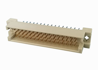 Três tipo masculino encabeçamento do ângulo direito do conector do RUÍDO 41612 da fileira do Pin de 3x16 à prova de fogo