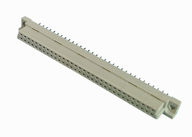 Passo fêmea do conector 2.54mm do RUÍDO 41612 de PBT uma fileira dobro reta de 180 graus