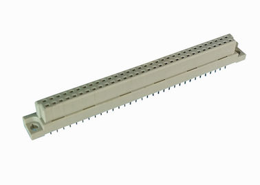 Passo fêmea do conector 2.54mm do RUÍDO 41612 de PBT uma fileira dobro reta de 180 graus