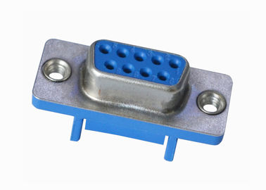 Azul 2.77mm tipo tipo reto de 9 Pin D do soquete do DP da solda do conector fêmea