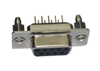 9 material dobro do preto PBT da fileira dos conectores de Pin da placa de circuito do SUB do DB D do Pin