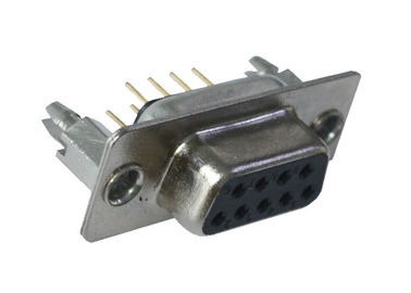 9 material dobro do preto PBT da fileira dos conectores de Pin da placa de circuito do SUB do DB D do Pin