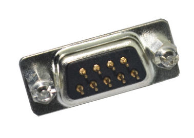 9 material dobro do preto PBT da fileira dos conectores de Pin da placa de circuito do SUB do DB D do Pin