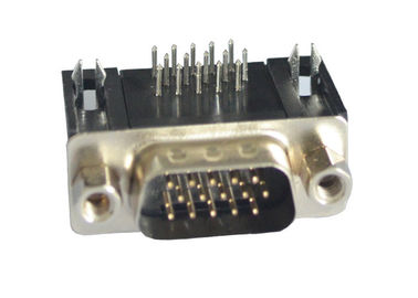 Resistência de contato máxima reta masculina personalizada do conector do SUB do DB D de 15 Pin