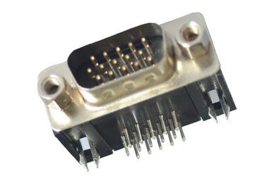 Resistência de contato máxima reta masculina personalizada do conector do SUB do DB D de 15 Pin